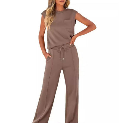 Comfortable Apricot Loungewear Set for Women with Everyday Wear Soft Finish Classic Cut Relaxed Style