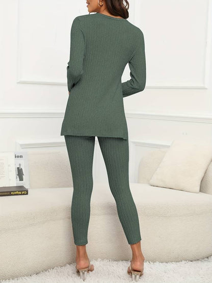 Comfortable Apricot Loungewear Set for Women with Relaxed Fit Everyday Wear Soft Finish Lounge Style
