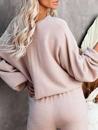 Comfortable Apricot PJ Pants for Women with Drawstring Waist Wide Leg Relaxed Fit Cropped Lounge Style