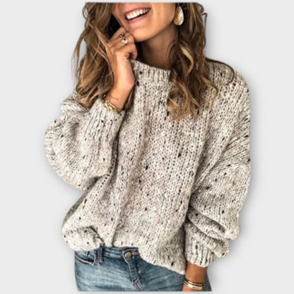 Comfortable Beige Sweater for Women with Relaxed Fit Everyday Wear Soft Finish Cosy Style