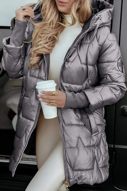Comfortable Beige Winter Jacket for Women with Relaxed Fit Everyday Wear Soft Finish Outdoor Style