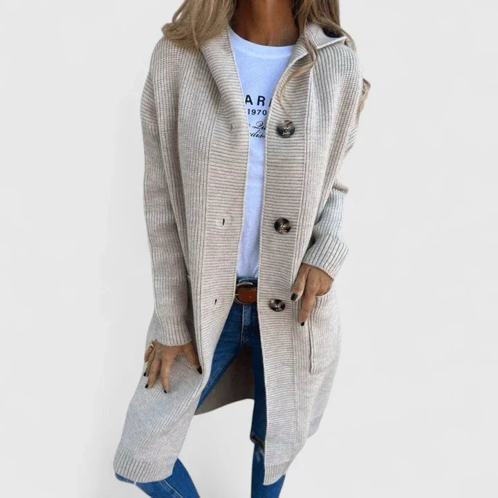 Comfortable Black Cardigan Sweater for Women with Button Front Knit Relaxed Fit Everyday Style