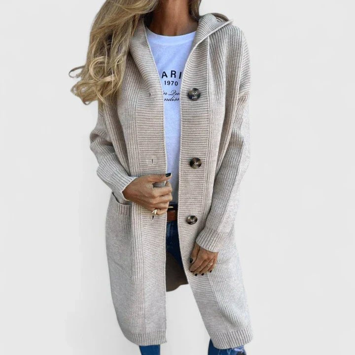 Comfortable Black Cardigan Sweater for Women with Button Front Knit Relaxed Fit Everyday Style