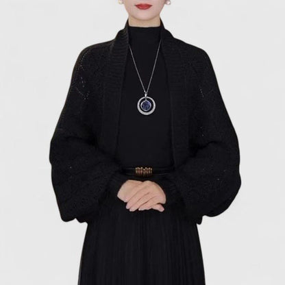 Comfortable Black Cardigan Sweater for Women with Everyday Wear Soft Finish Classic Cut Relaxed Style