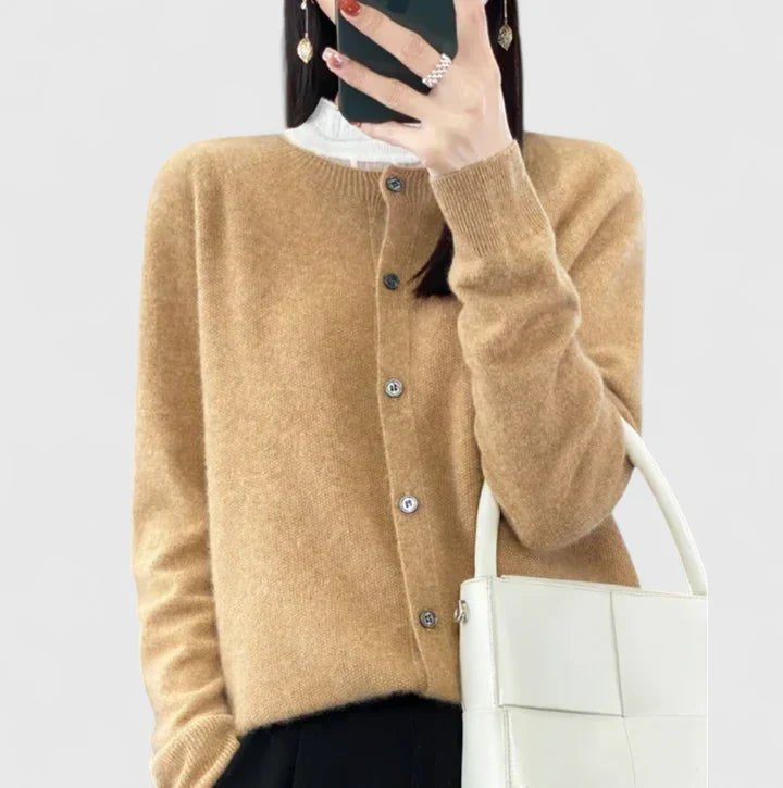 Comfortable Black Cardigan Sweater for Women with Relaxed Fit Everyday Wear Soft Finish Cosy Style