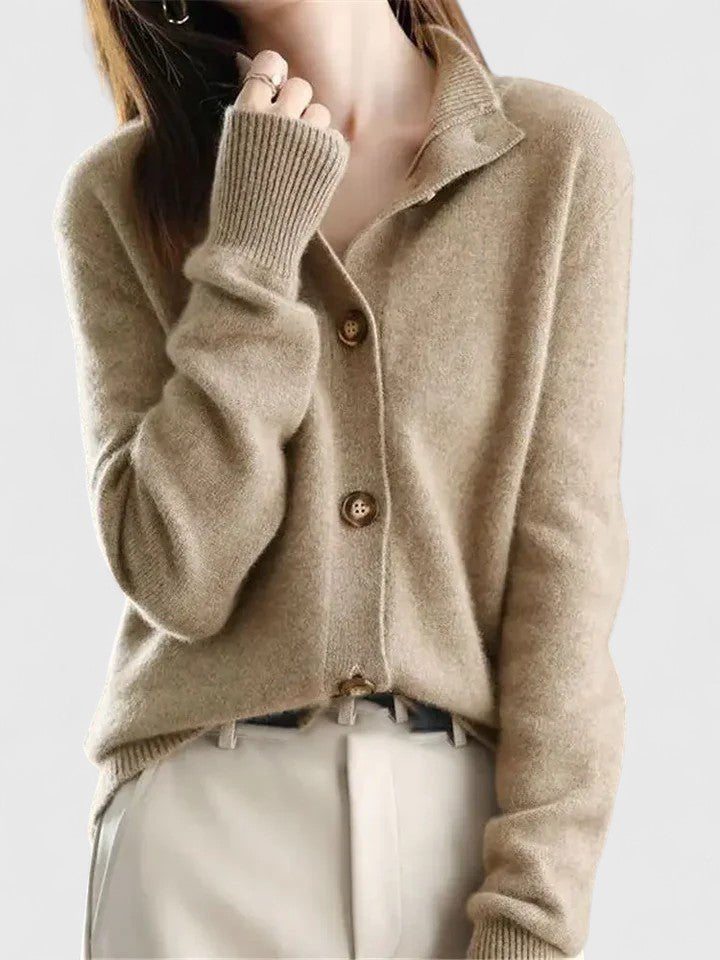 Comfortable Black Cardigan Sweater for Women with Relaxed Fit Everyday Wear Soft Finish Layered Style