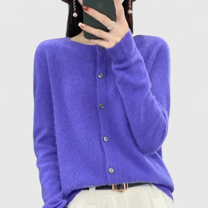 Comfortable Black Cardigan Sweater for Women with Relaxed Fit Everyday Wear Soft Finish Cosy Style