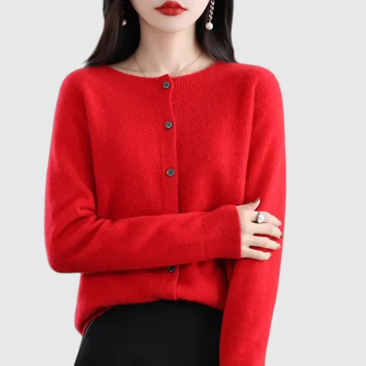 Comfortable Black Cardigan Sweater for Women with Relaxed Fit Everyday Wear Soft Finish Cosy Style