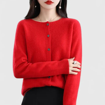 Comfortable Black Cardigan Sweater for Women with Relaxed Fit Everyday Wear Soft Finish Cosy Style