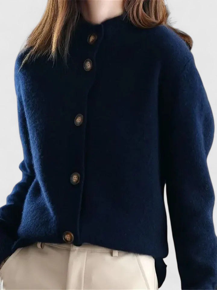 Comfortable Black Cardigan Sweater for Women with Relaxed Fit Everyday Wear Soft Finish Layered Style