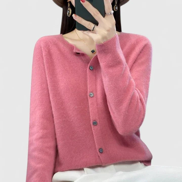 Comfortable Black Cardigan Sweater for Women with Relaxed Fit Everyday Wear Soft Finish Cosy Style