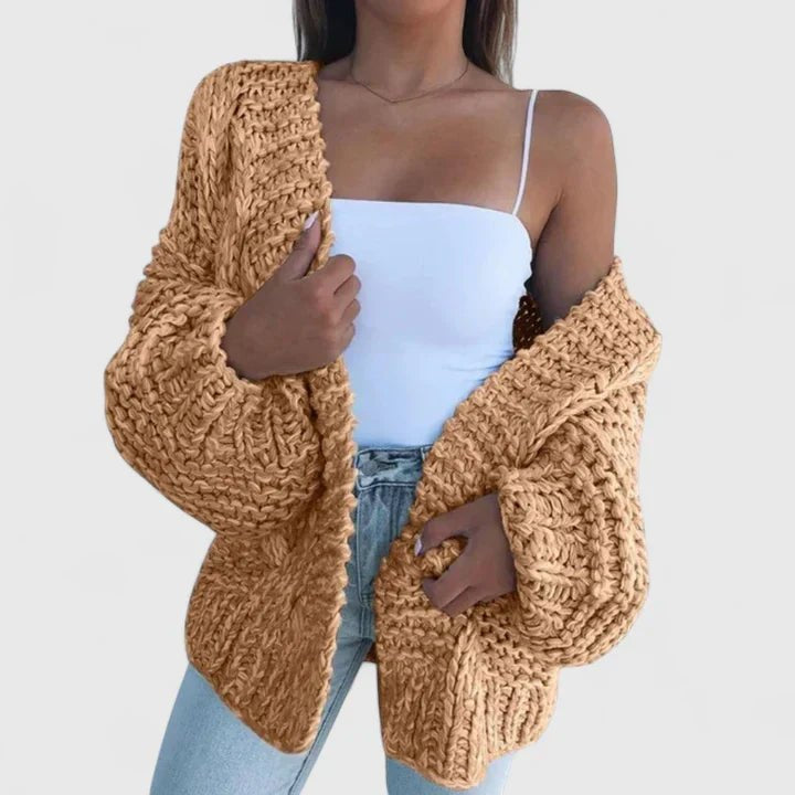 Comfortable Black Cardigan Sweater for Women with Relaxed Fit Knit Everyday Wear Layered Style