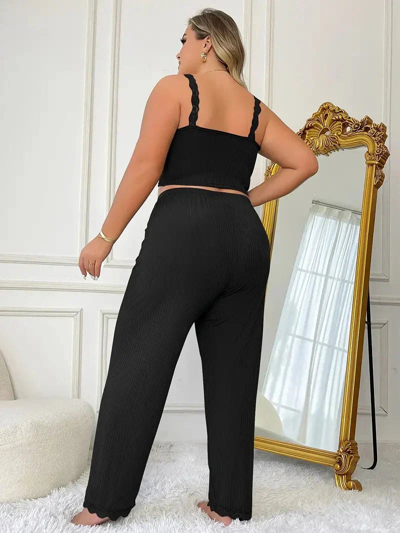Comfortable Black Loungewear Set for Women with Everyday Wear Soft Finish Classic Cut Relaxed Style