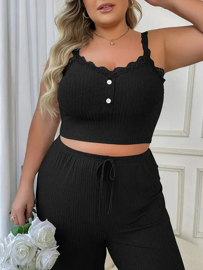 Comfortable Black Loungewear Set for Women with Everyday Wear Soft Finish Classic Cut Relaxed Style