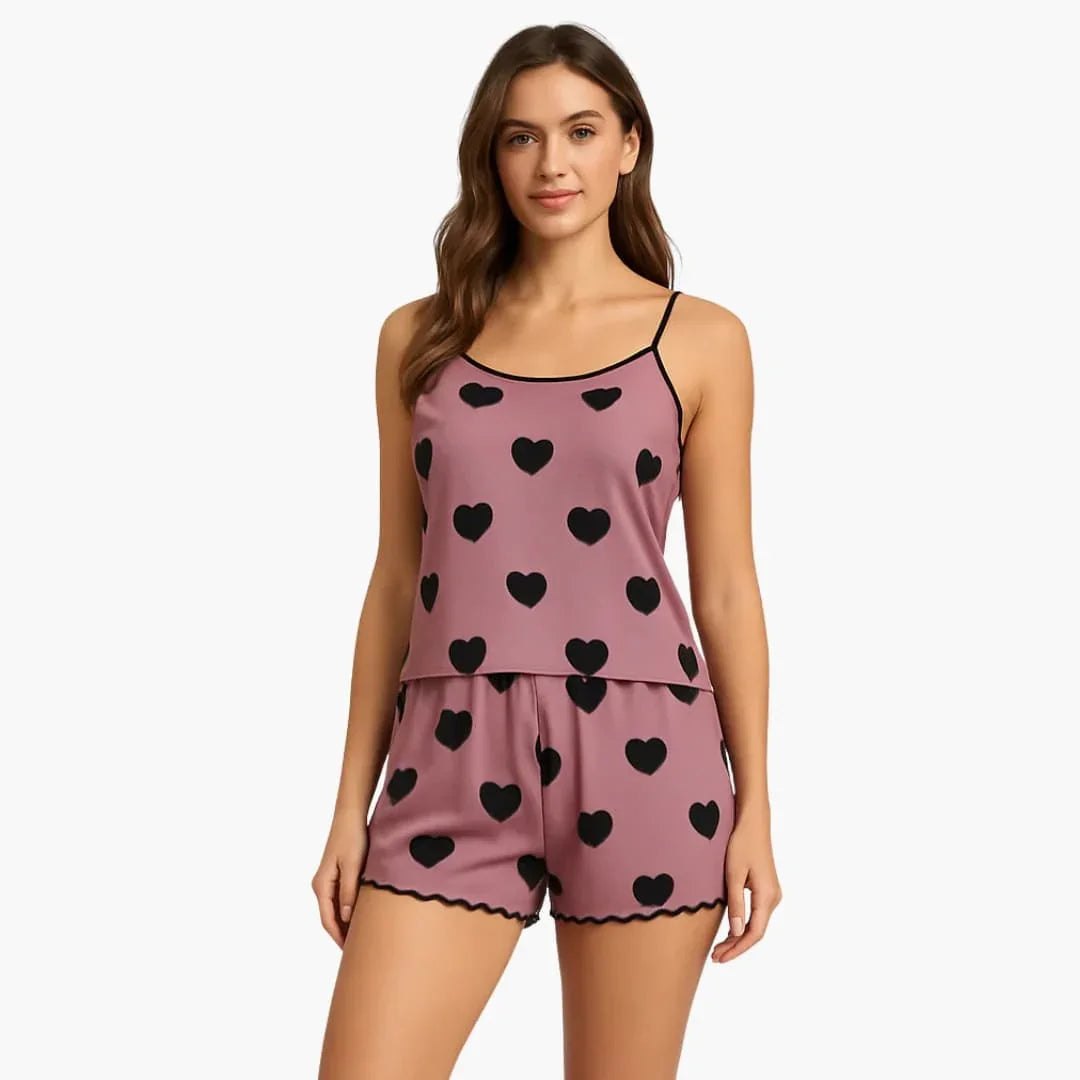 Comfortable Black Pajamas for Women with Short Sleeve Relaxed Fit Everyday Wear Lounge Style