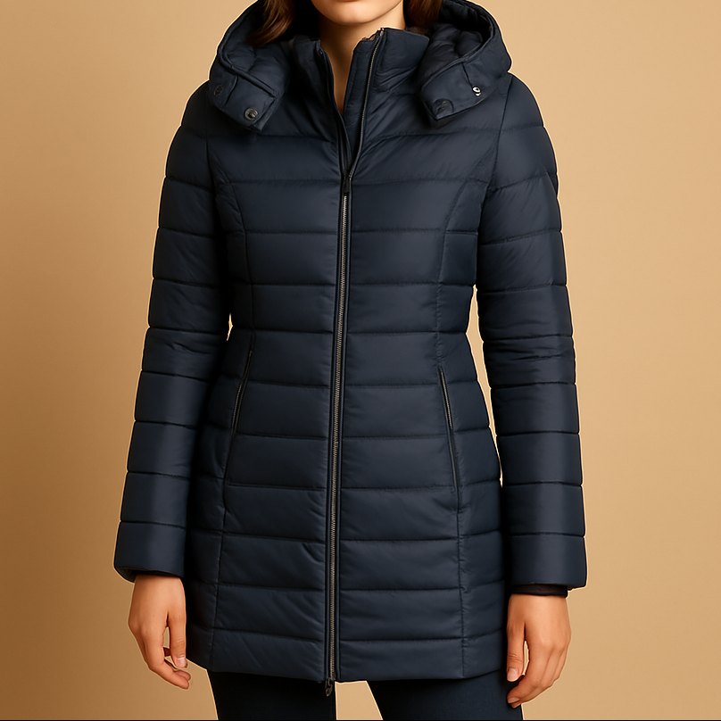 Comfortable Black Puffer Jacket for Women with Relaxed Fit Everyday Wear Soft Finish Winter Style