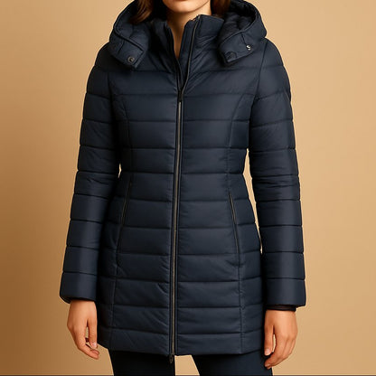 Comfortable Black Puffer Jacket for Women with Relaxed Fit Everyday Wear Soft Finish Winter Style