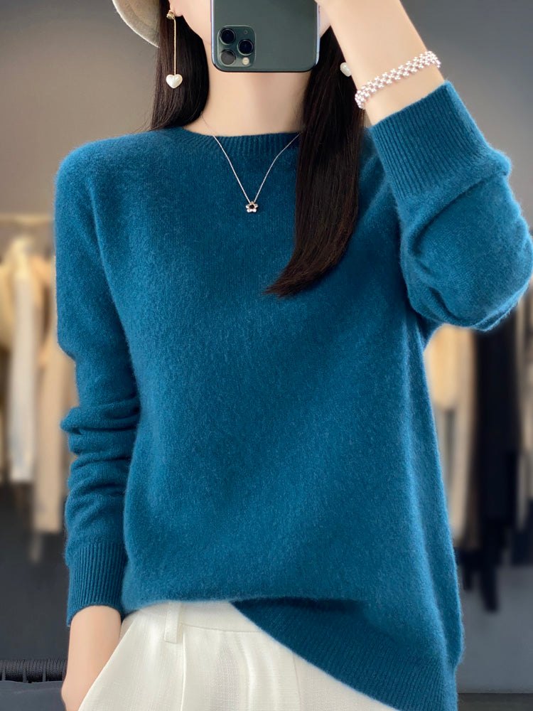 Comfortable Black Sweater for Women with Relaxed Fit Soft Finish Classic Cut Everyday Style