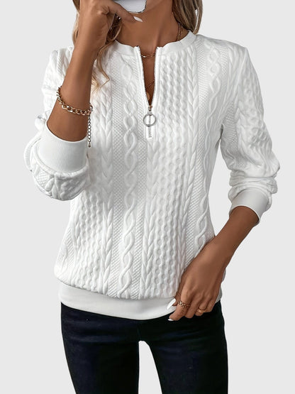 Comfortable Black Sweater for Women with Zip Front Relaxed Fit Everyday Wear Cosy Style