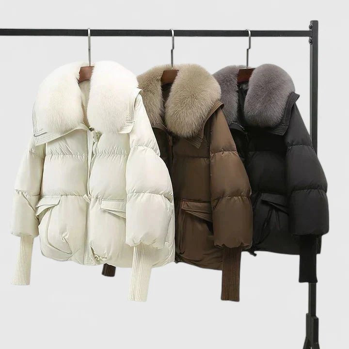 Comfortable Black Winter Jacket for Women with Collared Button Front Side Pockets Everyday Style