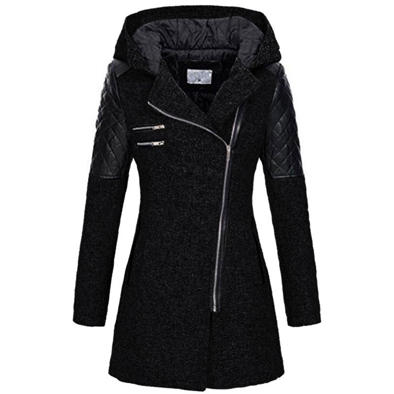 Comfortable Black Winter Jacket for Women with Relaxed Fit Everyday Wear Soft Finish Winter Style