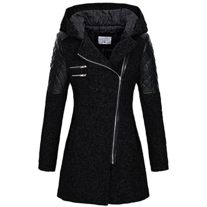 Comfortable Black Winter Jacket for Women with Relaxed Fit Everyday Wear Soft Finish Winter Style