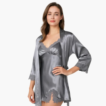 Comfortable Blue Pajamas for Women with Long Sleeve Button Front Elastic Waist Cosy Style