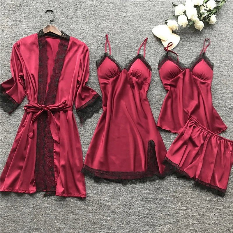 Comfortable Blue Pajamas Set for Women with Satin Everyday Wear Soft Finish Relaxed Style