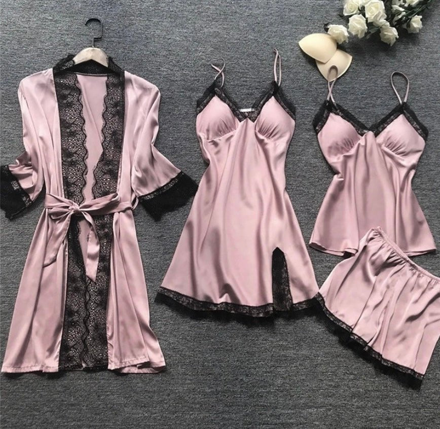 Comfortable Blue Pajamas Set for Women with Satin Everyday Wear Soft Finish Relaxed Style