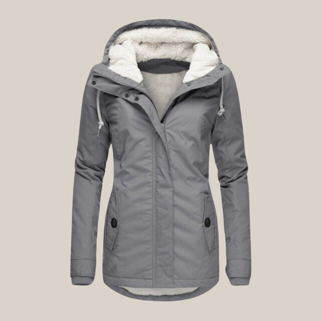 Comfortable Blue Winter Jacket for Women with Relaxed Fit Everyday Wear Soft Finish Outdoor Style