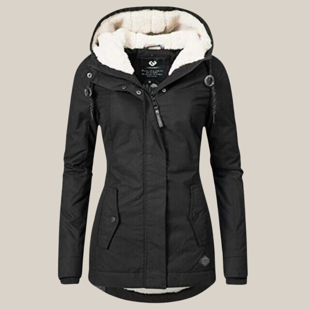 Comfortable Blue Winter Jacket for Women with Relaxed Fit Everyday Wear Soft Finish Outdoor Style