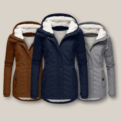 Comfortable Blue Winter Jacket for Women with Relaxed Fit Everyday Wear Soft Finish Outdoor Style