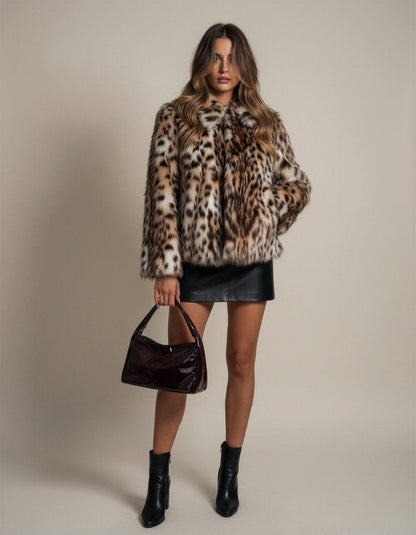 Comfortable Brown Faux Fur Coat for Women with Relaxed Fit Soft Finish Classic Cut Everyday Style