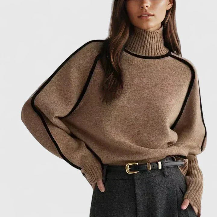 Comfortable Brown Sweater for Women with Relaxed Fit Everyday Wear Soft Finish Layered Style