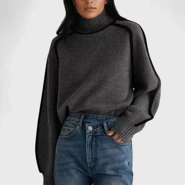 Comfortable Brown Sweater for Women with Relaxed Fit Everyday Wear Soft Finish Layered Style