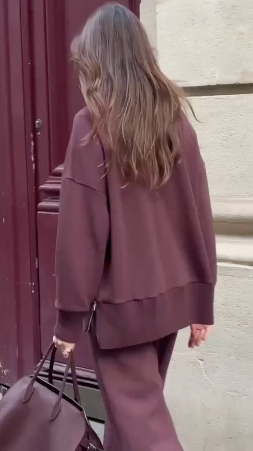 Comfortable Burgundy Loungewear Set for Women with Everyday Wear Soft Finish Classic Cut Relaxed Style