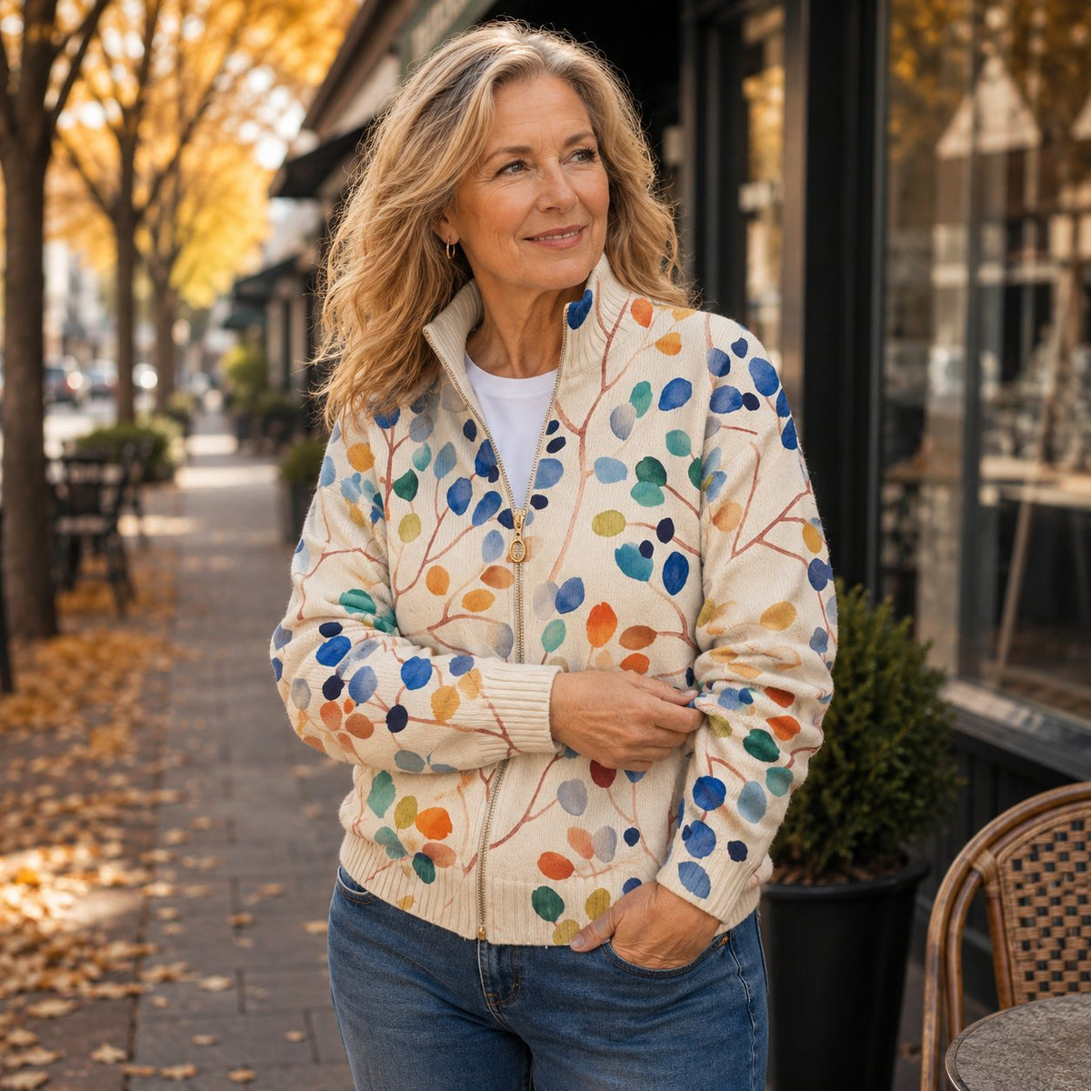 Comfortable Cardigan for Women with Zip Front Relaxed Fit Ribbed Knit Everyday Style