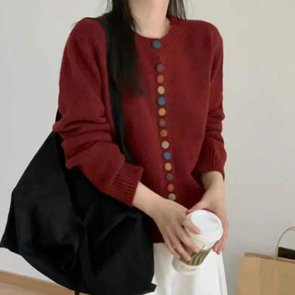 Comfortable Cream Cardigan for Women with Button Front Everyday Wear Soft Finish Relaxed Style
