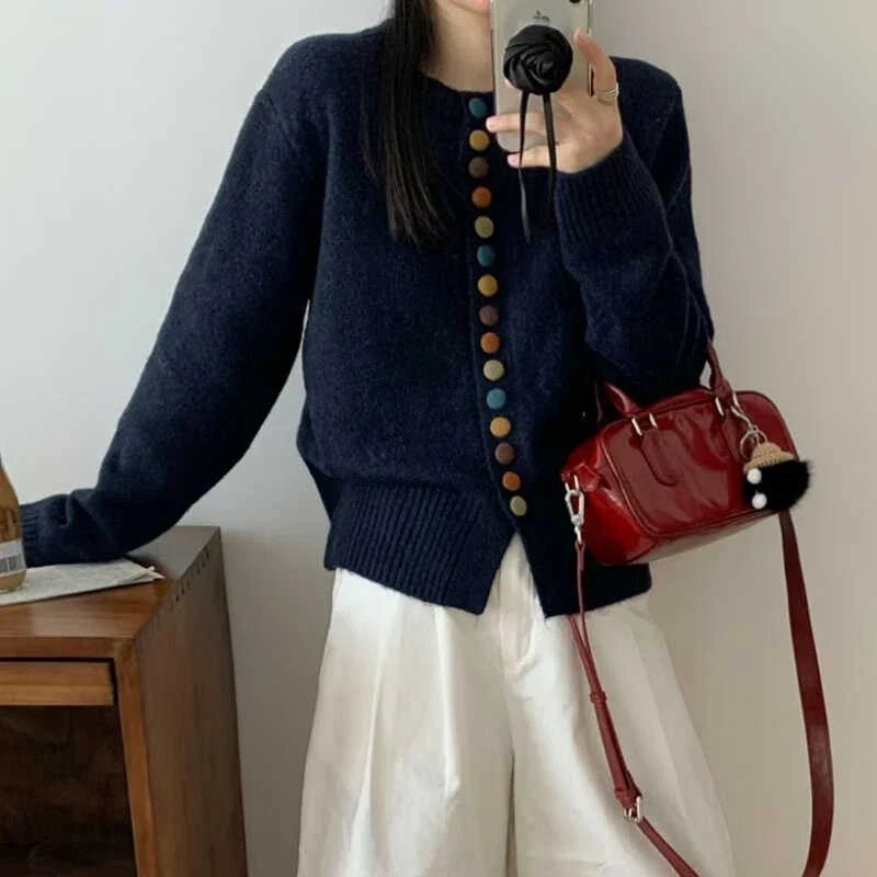 Comfortable Cream Cardigan for Women with Button Front Everyday Wear Soft Finish Relaxed Style