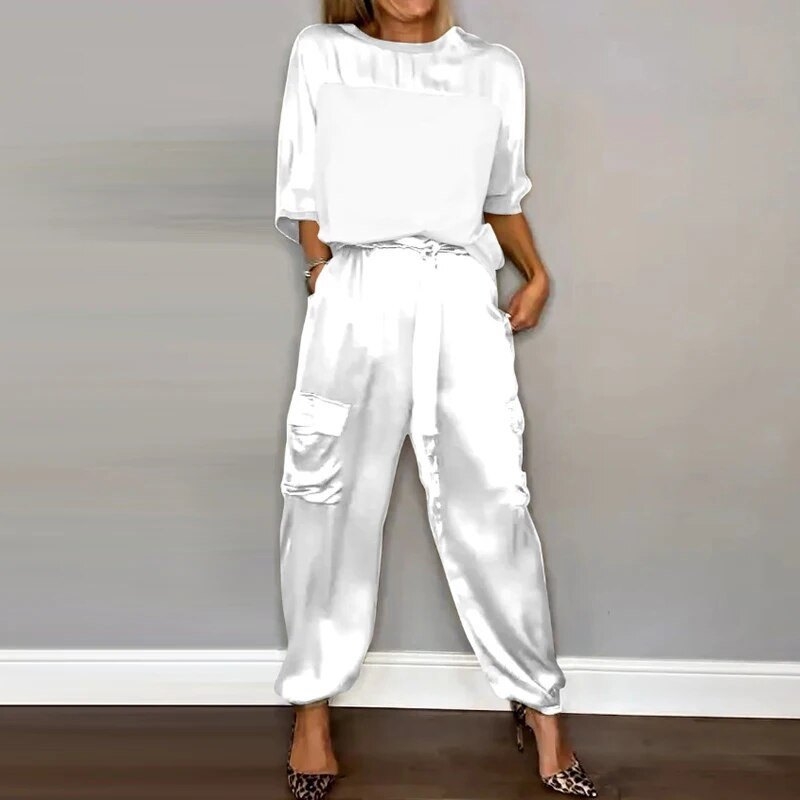 Comfortable Gold Loungewear Set for Women with Everyday Wear Soft Finish Classic Cut Relaxed Style