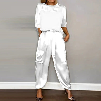 Comfortable Gold Loungewear Set for Women with Everyday Wear Soft Finish Classic Cut Relaxed Style