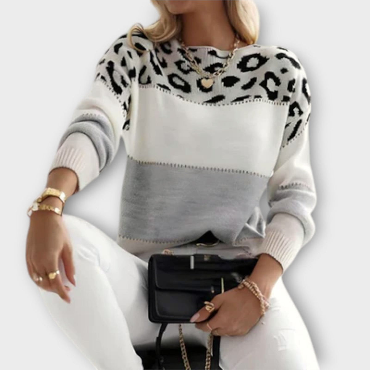 Comfortable Gray Sweater for Women with Everyday Wear Soft Finish Classic Cut Relaxed Style