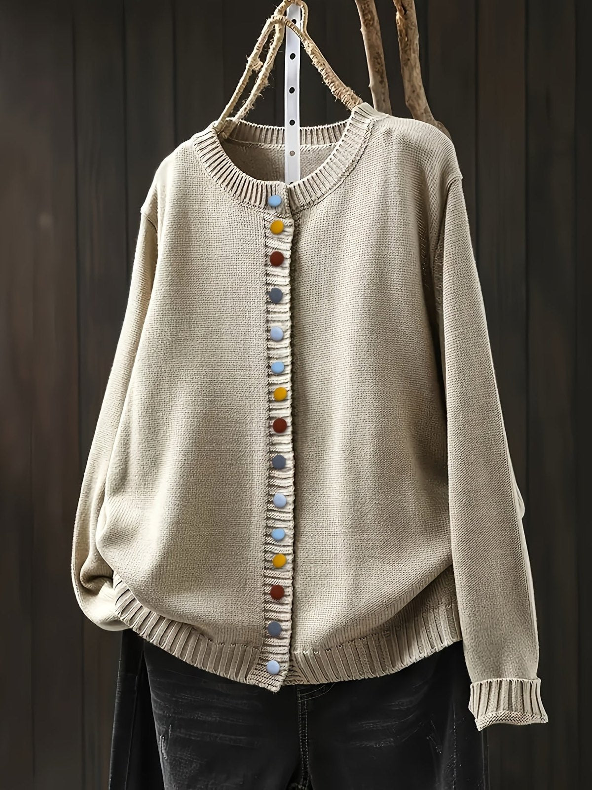 Comfortable Light Pink Cardigan for Women with Button Front Relaxed Fit Everyday Wear Cosy Style