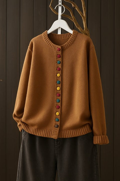 Comfortable Light Pink Cardigan for Women with Button Front Relaxed Fit Everyday Wear Cosy Style
