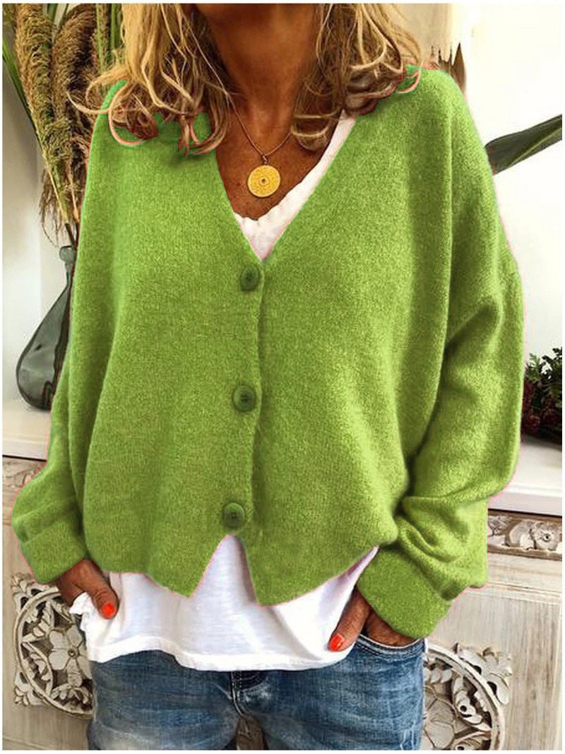 Comfortable Orange Cardigan for Women with Wrap Front Relaxed Fit Everyday Wear Cosy Style
