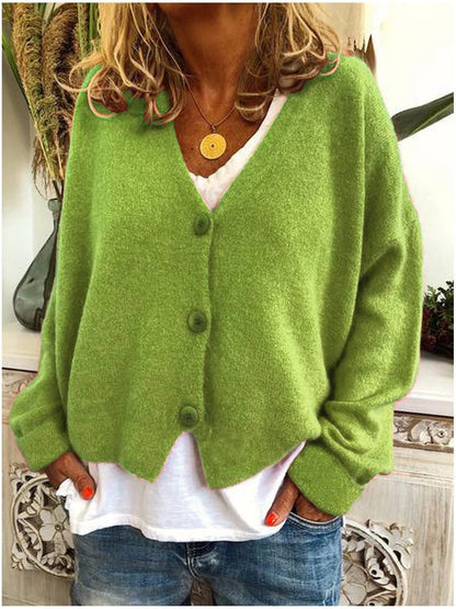 Comfortable Orange Cardigan for Women with Wrap Front Relaxed Fit Everyday Wear Cosy Style