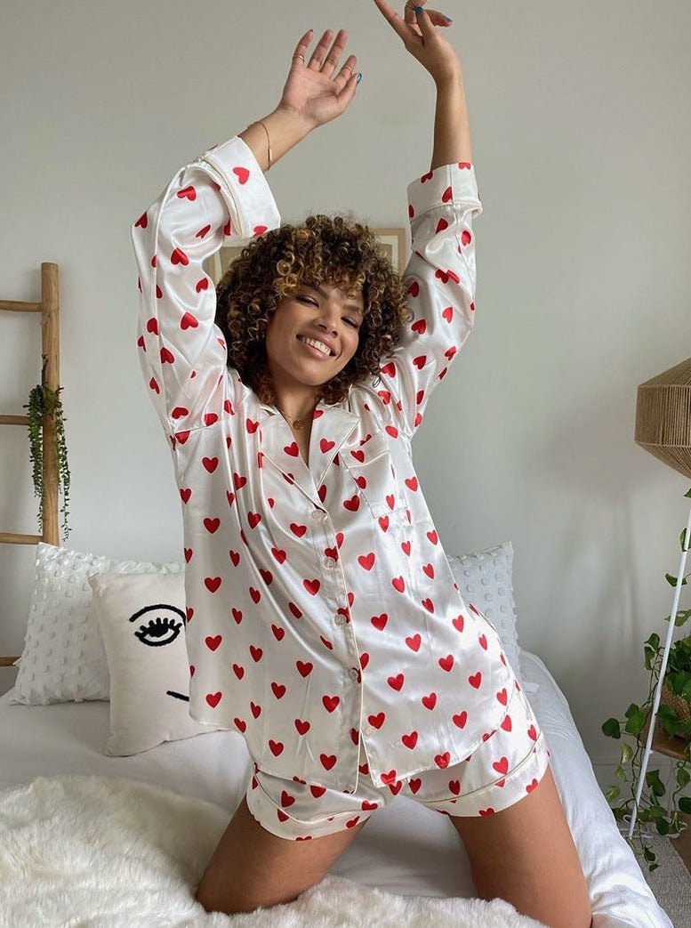 Comfortable Pajamas Set for Women with Satin Relaxed Fit Everyday Wear Lounge Style