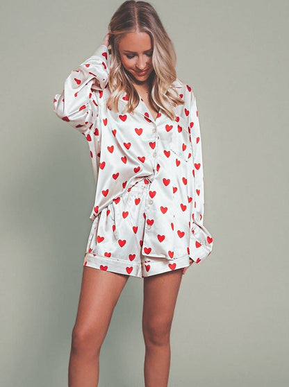 Comfortable Pajamas Set for Women with Satin Relaxed Fit Everyday Wear Lounge Style