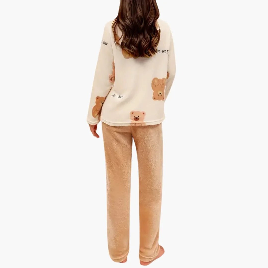 Comfortable Pink Pajamas for Women with Long Sleeve Elastic Waist Relaxed Fit Lounge Style