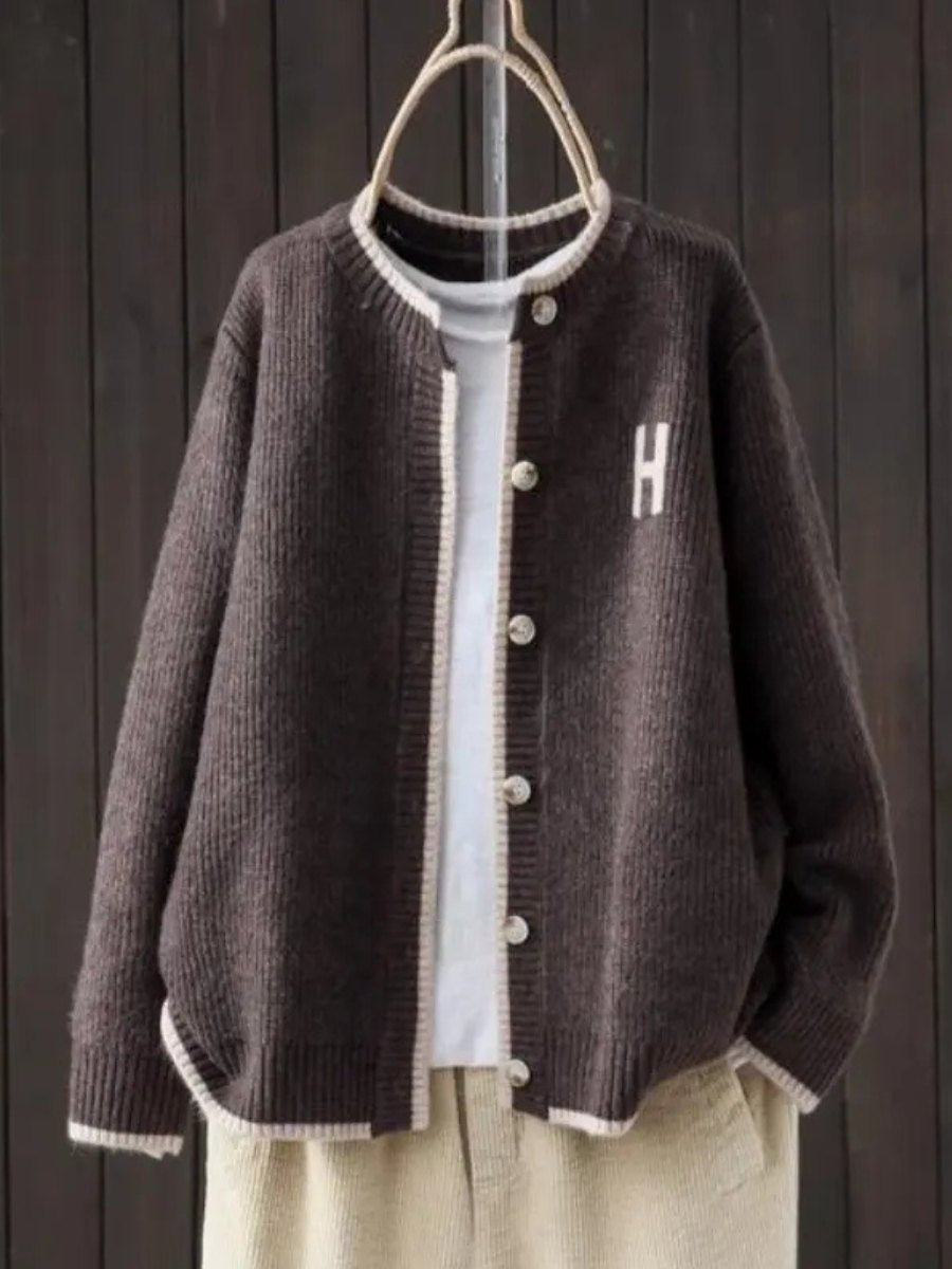 Comfortable Red Cardigan for Women with Button Front Oversized Fit Relaxed Fit Cosy Style
